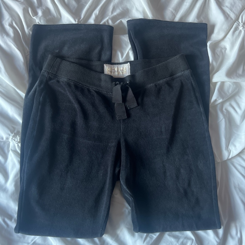 Vintage Black Flare Velour Lounge Pants